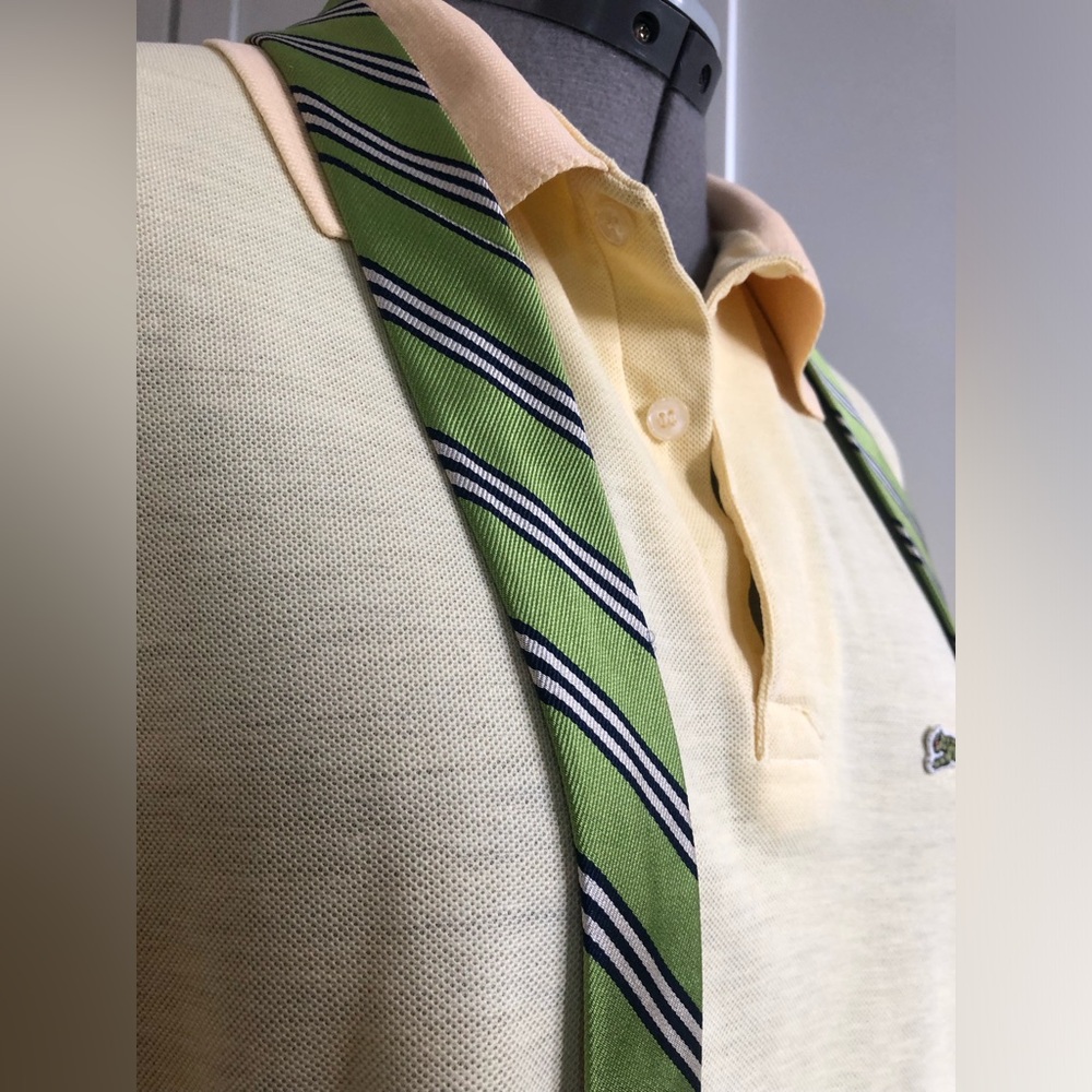 J. Crew Green Striped Silk Imported Tie - Picture 10 of 15